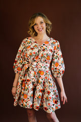 Cora Mini Dress - Retro 70s Floral