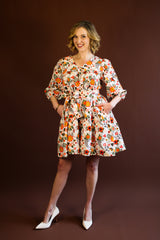 Cora Mini Dress - Retro 70s Floral