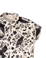 Simone Top - Starling Bird (Satin) - Final SALE