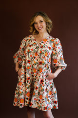 Cora Mini Dress - Retro 70s Floral