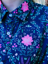 Pink Lotus Button Up Shirt