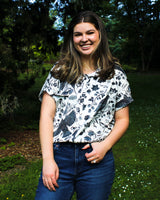 Simone Top - Starling Bird (Satin) - Final SALE