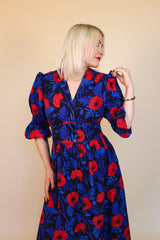 Audrey Midi Dress - Red Poppy