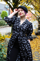 Audrey Midi Dress - Black Butterfly