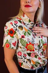 Simone Top - Retro Garden