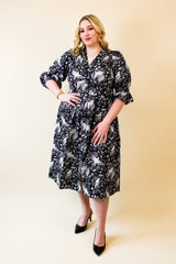 Audrey Midi Dress - Starling Black