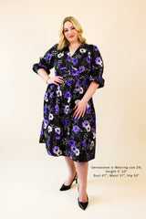 Audrey Midi Dress - Purple Anemone