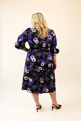 Audrey Midi Dress - Purple Anemone