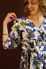 Cora Mini Dress - Hummingbird Bluebonnets