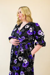 Audrey Midi Dress - Purple Anemone