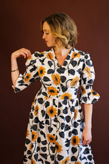 Audrey Midi Dress - Sunflower