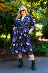 Audrey Midi Dress - Purple Anemone