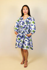 Cora Mini Dress - Hummingbird Bluebonnets