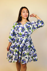 Cora Mini Dress - Hummingbird Bluebonnets