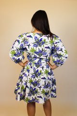 Cora Mini Dress - Hummingbird Bluebonnets