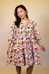 Cora Mini Dress - Retro 70s Floral