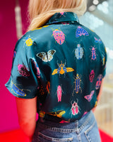 Neon Bugs Button Up Shirt