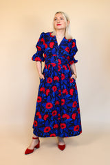 Audrey Midi Dress - Red Poppy