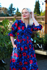 Audrey Midi Dress - Red Poppy