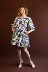 Cora Mini Dress - Hummingbird Bluebonnets