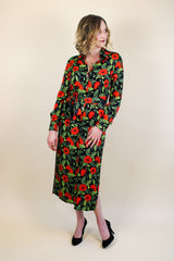 Zaha Shirt Dress - Orange Poppies