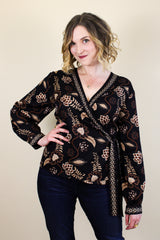 Winona Wrap Top - Coco Bloom
