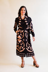 Zaha Shirt Dress - Brown Laurels
