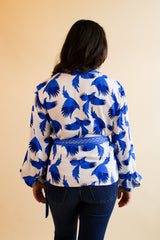 Winona Wrap Top - Blue Magpie