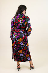 Zaha Shirt Dress - Midnight Bloom