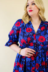 Audrey Midi Dress - Red Poppy