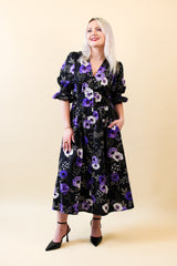 Audrey Midi Dress - Purple Anemone