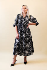 Audrey Midi Dress - Starling Black