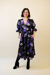 Audrey Midi Dress - Purple Anemone