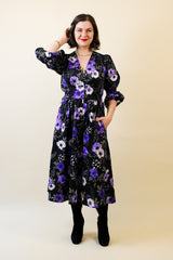 Audrey Midi Dress - Purple Anemone