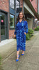 Zaha Shirt Dress - Blue Laurels