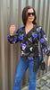 Winona Wrap Top - Purple Anemone