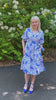 Carmen Wrap Dress - Blue Starling
